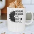 Woodworking Dad Measure Cut Swear Handyman Fathers Day Graphic Print Coffee Mug