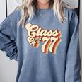 1977 Class Reunion Retro Class Of 77 High School Graduation Comfort Colors Sweatshirt Blue Jean