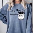 1st Grade Nailed It Kids Graduation TShirt Second Grade Comfort Colors Sweatshirt Blue Jean