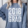 2018 Chemistry Graduation Chemist Graduate Degree Comfort Colors Sweatshirt Blue Jean