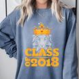 2018 Graduation Class Of 2018 King T Shirt Comfort Colors Sweatshirt Blue Jean