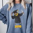 2018 Graduation Shirts Sloth Lovers For Women Teens Comfort Colors Sweatshirt Blue Jean