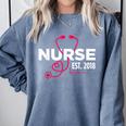 2018 Nursing School Graduation New Nurse Shirt Comfort Colors Sweatshirt Blue Jean