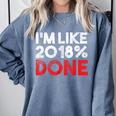2018 Percent Done Senior Graduation Shirt Comfort Colors Sweatshirt Blue Jean
