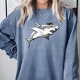 2019 Graduation Shark T Shirt High School College Grad Comfort Colors Sweatshirt Blue Jean
