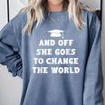 2019 Inspirational Graduation For Her Comfort Colors Sweatshirt Blue Jean