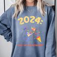 2024 Year Of The Introvert New Year Adventures Comfort Colors Sweatshirt Blue Jean 2024 Year Of The Introvert New Year Adventures Comfort Colors Sweatshirt Blue Jean