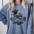 2025 Graduation The Tassel Was Worth The Hassle University Comfort Colors Sweatshirt Blue Jean