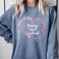 2025 Nursing School Graduate Nurse Graduation Comfort Colors Sweatshirt Blue Jean