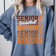 2026 Basketball Senior Brother Graduation Matching Family Comfort Colors Sweatshirt Blue Jean