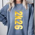 2K26 Class Of 2026 Graduation College Senior Back To School Premium Tri-Blend Comfort Colors Sweatshirt Blue Jean
