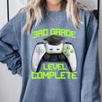 3rd Grade Level Complete Gamer Class Of 2026 Graduation Comfort Colors Sweatshirt Blue Jean