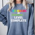 3rd Grade Level Complete Third Grade Graduation Comfort Colors Sweatshirt Blue Jean