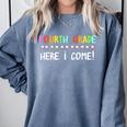 4th Grade Here I Come Cute 3rd Grade Graduation Shirt Comfort Colors Sweatshirt Blue Jean