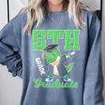 5th Grade Graduate Dinosaur Dab Graduation School Comfort Colors Sweatshirt Blue Jean