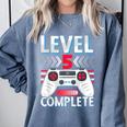 5th Grade Graduation Elementary School Graduate Level 5 Comfort Colors Sweatshirt Blue Jean