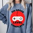 5th Grade Level Complete Gamer Graduation Comfort Colors Sweatshirt Blue Jean