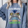 5th Grade Level Complete Gaming Graduation Class 2023 Gamer Comfort Colors Sweatshirt Blue Jean