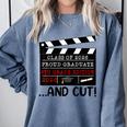 8th Grade Graduation 2026 Graduate Clapperboard Comfort Colors Sweatshirt Blue Jean