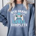 8th Grade Level Complete Graduation 2025 Class Eighth Grade Comfort Colors Sweatshirt Blue Jean