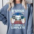 8th Grade Level Complete Graduation Class 2023 Gamer Boys Comfort Colors Sweatshirt Blue Jean