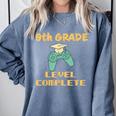 9th Grade Graduate Boys Girls Gamer Ninth Grade Graduation Comfort Colors Sweatshirt Blue Jean