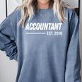 Accountant Est 2019 Graduation Idea Comfort Colors Sweatshirt Blue Jean