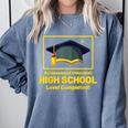 Achievement Unlocked High School Graduation Gamer Comfort Colors Sweatshirt Blue Jean