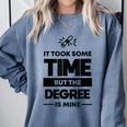 Adult College Graduation Comfort Colors Sweatshirt Blue Jean