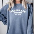 Aerospace Engineer EST 2020 College Student Graduation Comfort Colors Sweatshirt Blue Jean