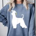 Afghan Hound Graduation Dog Graduate Men Women Kids Comfort Colors Sweatshirt Blue Jean