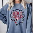 African American HBCU Grad College Graduation Comfort Colors Sweatshirt Blue Jean