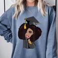 African Woman Educated Graduation 2019 Proud Comfort Colors Sweatshirt Blue Jean
