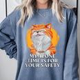 My Alone Time Is For Your Safety Coffee Lover Introvert Comfort Colors Sweatshirt Blue Jean