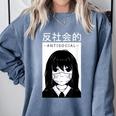 Anime Antisocial Introvert I Hate People Anti Social EMD Comfort Colors Sweatshirt Blue Jean Anime Antisocial Introvert I Hate People Anti Social EMD Comfort Colors Sweatshirt Blue Jean