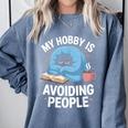 Anti-Social Club Homebody Introvert Hibernate Hermit Shyness Comfort Colors Sweatshirt Blue Jean Anti-Social Club Homebody Introvert Hibernate Hermit Shyness Comfort Colors Sweatshirt Blue Jean