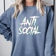 Anti Social Anti Social Club Introvert People Hate Comfort Colors Sweatshirt Blue Jean Anti Social Anti Social Club Introvert People Hate Comfort Colors Sweatshirt Blue Jean