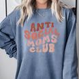 Anti Social Moms Club On Back Retro Introvert Unsociable Comfort Colors Sweatshirt Blue Jean Anti Social Moms Club On Back Retro Introvert Unsociable Comfort Colors Sweatshirt Blue Jean