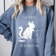 Antisocial Introvert Cat With Coffee On Computer Emo Goth Comfort Colors Sweatshirt Blue Jean Antisocial Introvert Cat With Coffee On Computer Emo Goth Comfort Colors Sweatshirt Blue Jean