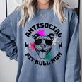 Antisocial Pit Bull Mom Pittie Introvert Dog Lover Pit Bull Raglan Baseball Tee Comfort Colors Sweatshirt Blue Jean
