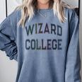 Antisocial WIZARD COLLEGE Introvert Don't Call Me Comfort Colors Sweatshirt Blue Jean