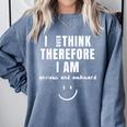 Anxiety Awareness Mental Health Top For Introvert Comfort Colors Sweatshirt Blue Jean