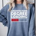 Architecture Degree Loading Graduation Student Comfort Colors Sweatshirt Blue Jean