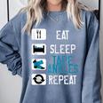 Athletic Trainer Eat Sleep Tape Ankles Graduation Comfort Colors Sweatshirt Blue Jean