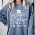 Aviation Major Graduation Premium Comfort Colors Sweatshirt Blue Jean