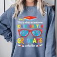 Awesome Kindergarten Graduate Looks Like 2024 Graduation Comfort Colors Sweatshirt Blue Jean