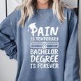 Bachelor Degree Graduation Comfort Colors Sweatshirt Blue Jean