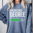Bachelors Degree Loading College Student Graduation Comfort Colors Sweatshirt Blue Jean