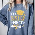 Back To School My Sister Did It Graduation Proud Sister Graduated Female X-Small Comfort Colors Sweatshirt Blue Jean