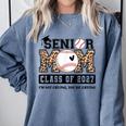 Baseball Senior Class Of 2027 Senior 2027 Graduation Women Comfort Colors Sweatshirt Blue Jean